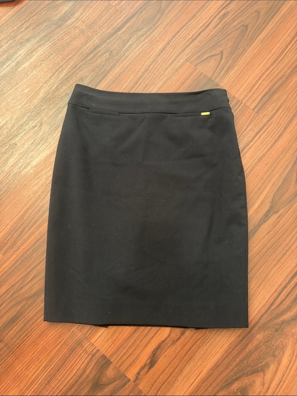 Tahari Black Pencil Skirt with Subtle Trim